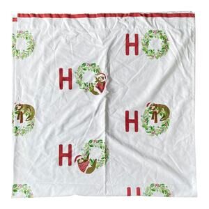Tahari Home Holiday Sloth Shower Curtain 70"x70"